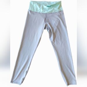 NWOT ❗️ LA +Image gray leggings with mint green waist large size